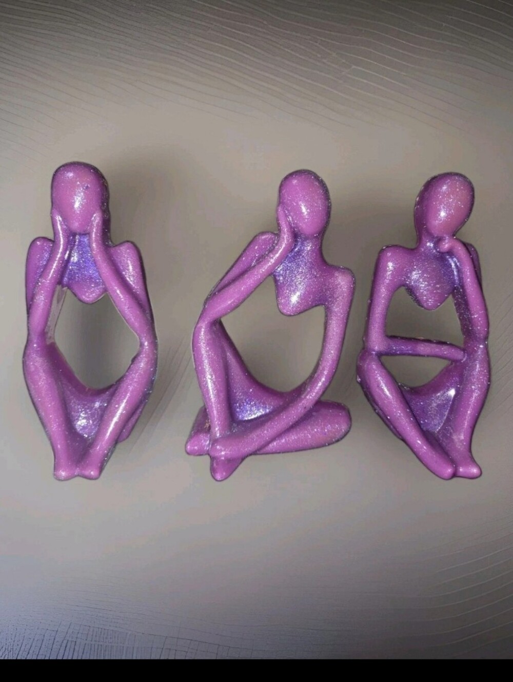 Set Of Three Stoic Thinking Figures